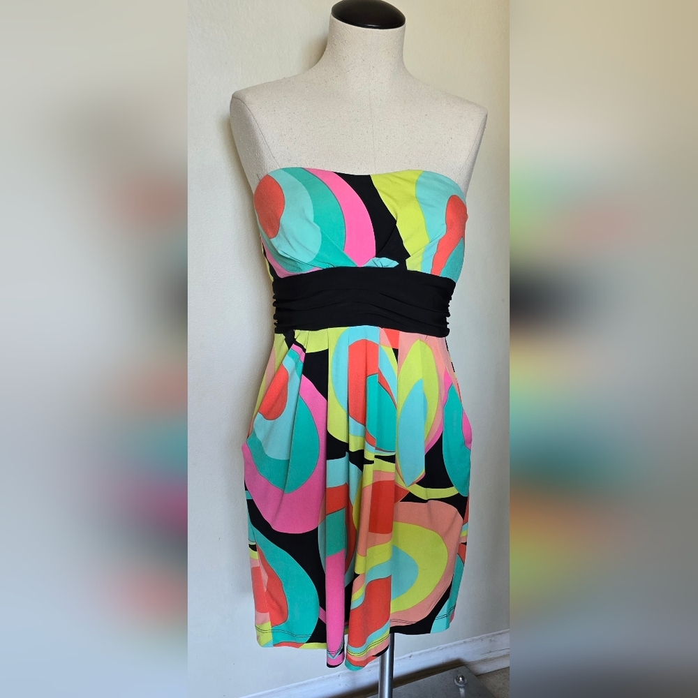 Fun Strapless Dress by JFW with pockets